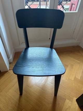 Silla IKEA de madera negra (4 unidades)