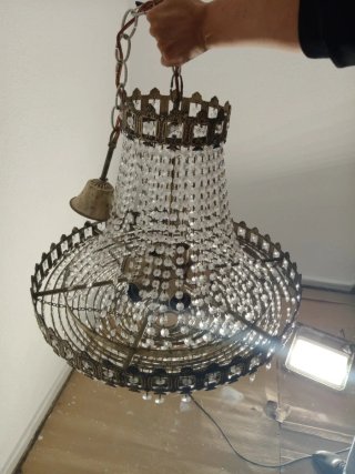 Lámpara de araña de cristal de techo