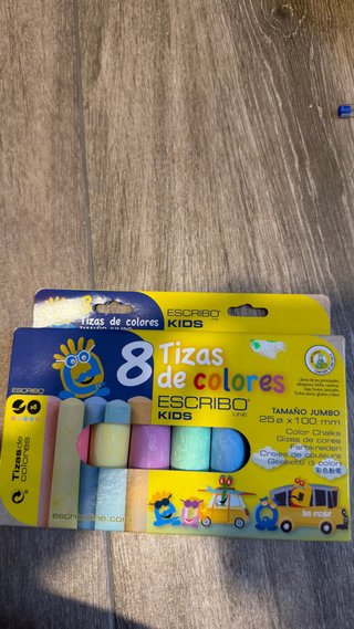 Set de 8 Tizas de Colores Jumbo Escribo