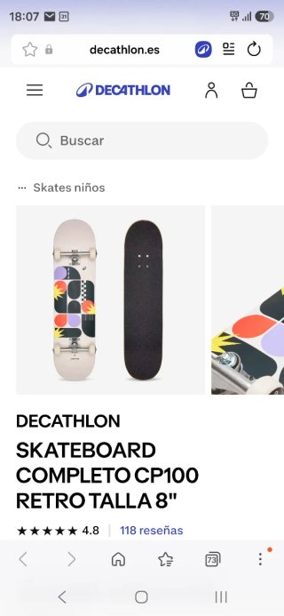 Skateboard Completo CP100 Retro 8 y protecciones