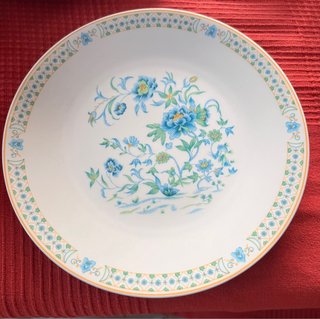 Pareja de Platos Llanos Vintage Flores Azules