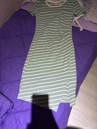 Vestido midi de rayas