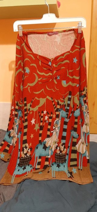 Vestido Manga Larga Estampado Talla L - XL suave