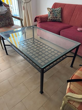 Mesa de Centro de Forja y Cristal