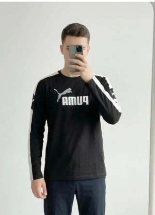 Camiseta Manga Larga Puma Negra Talla L