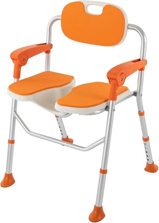 Silla de baño plegable naranja
