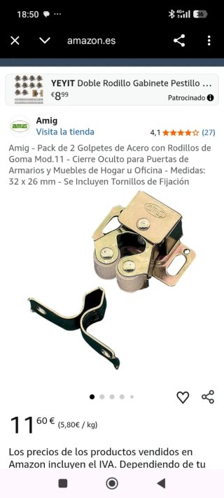 Golpetes Amig con Rodillos de Goma 20 unidades