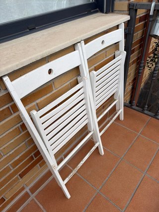 2 Sillas Plegables Blancas