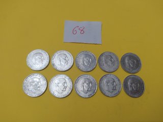 LOTE DE 10 MONEDAS 50 CENTIMOS 1966 *68