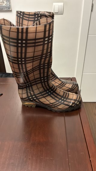Botas de agua con estampado de cuadros