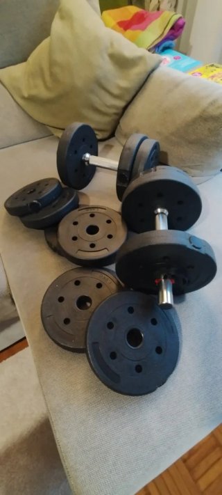 Set de 2 Mancuernas con discos