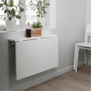 Mesa Plegable Norberg Blanca 74x60 cm