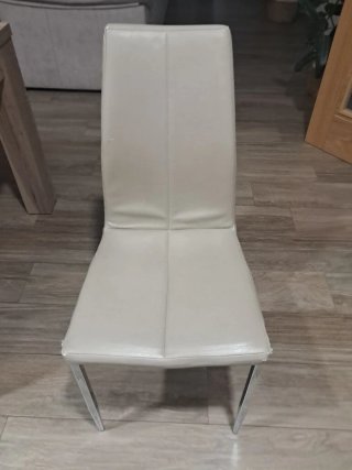 Silla de Piel Sintética Beige