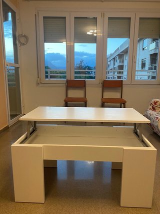 Mesa de Salón Elevable Blanca