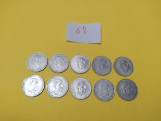 LOTE DE 10 MONEDAS 50 CENTIMOS 1966 *67