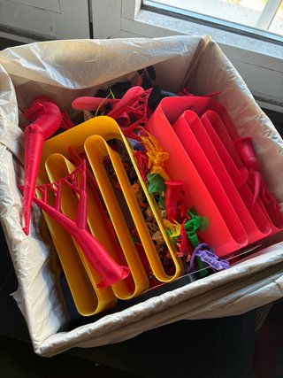 Lote de 1,5 kg de restos PLA impresión 3D