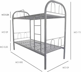 Letto a castello LITERA con struttura in metallo e finitura elettrostatica, ideale per camere giovanili, appartamenti o case secondarie.