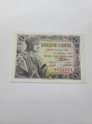 Billete 1 Peseta Banco de España 1943