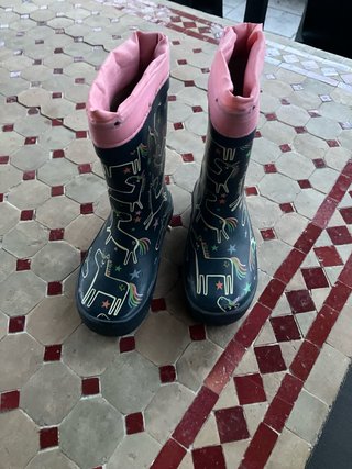 Botas de agua para niña con estampado