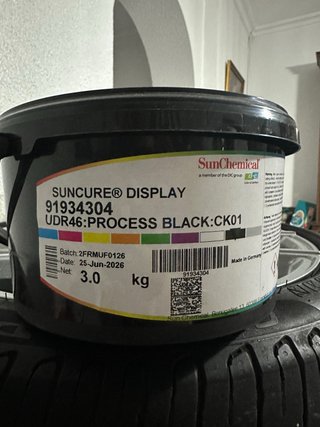 Tinta offset UV Sun Chemical SUNCURE DISPLAY Negro