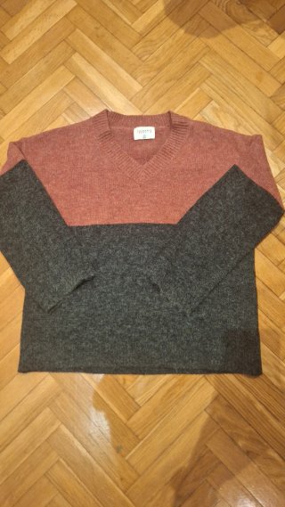 Jersey de Lana Fatface Rosa y Gris