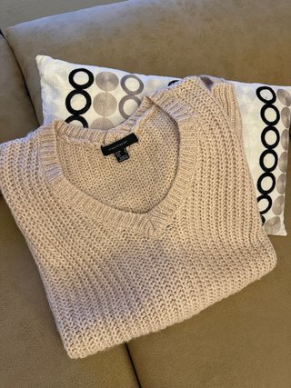 Jersey de punto rosa palo