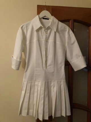 Vestido tipo camisa blanco