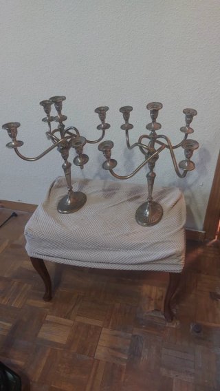 Set de 2 Candelabros de Metal