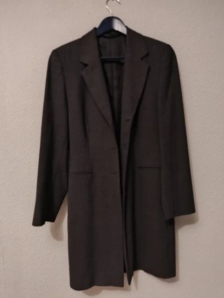 Chaqueta Larga Gris Oscuro
