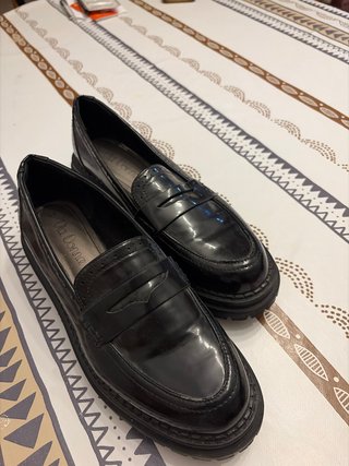 Mocasines Negros Via Donna Talla 41