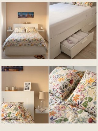 Dormitorio de matrimonio con canapé
