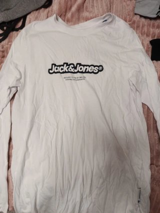 Camiseta manga larga Jack & Jones blanca