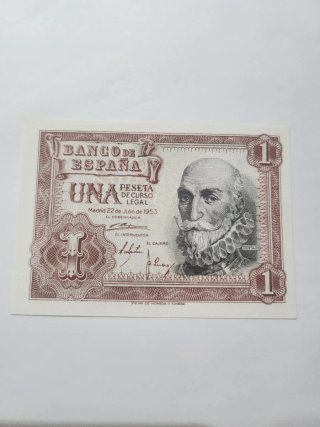8 Billetes 1 Peseta Banco de España 1953
