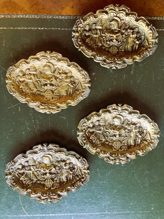 CENICERO VINTAGE RELIEVE BRONCE VALENCIA - 4 UDS.