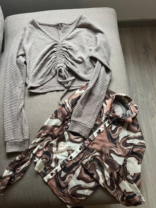 Lote de blusa y sobrecamisa
