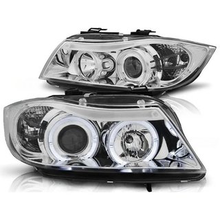 Faros delanteros Angel eyes BMW Serie 3 E90 Chrom