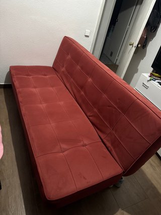 Sofá Cama 2 Plazas Rojo