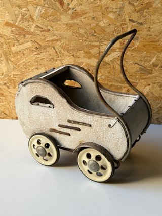 Antica Carrozzina Bambole Vintage Anni 40 50