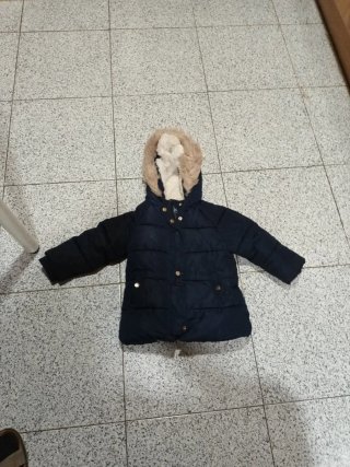 Chaqueta de niño azul con capucha para niño 3 a 5