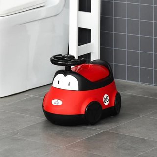 Orinal Bebé Coche con Volante WC Aprendizaje Rojo