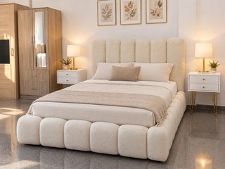 Nuevo Cama Nube Matrimonial Beige con Arcón