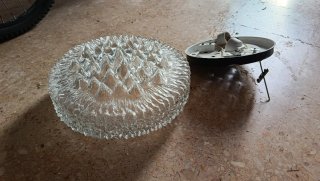 Lámpara de techo de cristal