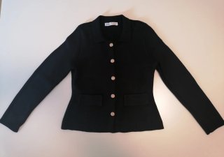Chaqueta de punto azul marino ZARA