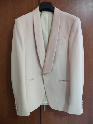 Chaqueta de Hombre con Solapa Chal Rosa