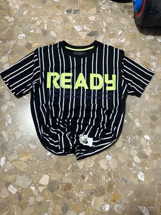 Camiseta Polinesia Negra Rayas Blancas