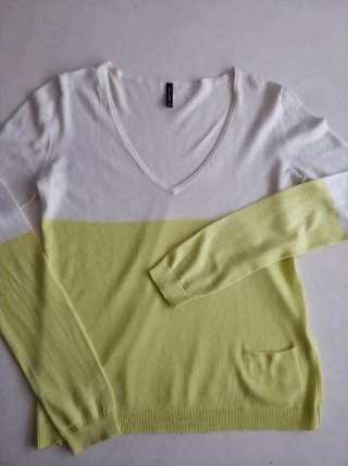 Jersey Naf Naf Otoñal Blanco y Amarillo