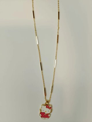Collar Hello Kitty Dorado