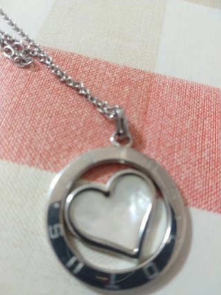 Collar Lotus Corazón Nácar Plata