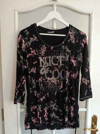 Blusa de otoño/invierno estampada