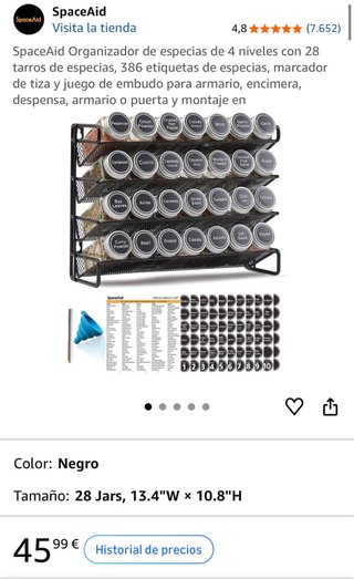 Organizador de Especias SpaceAid 28 Tarros